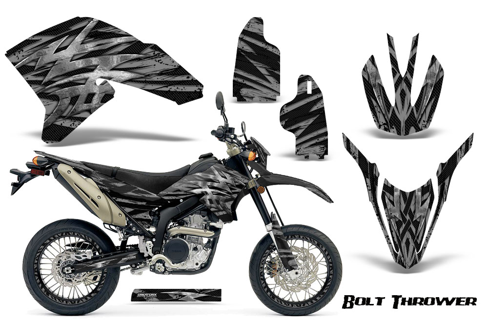 Yamaha WR250X R Graphics Kit Bolt Thrower Silver NP Rims